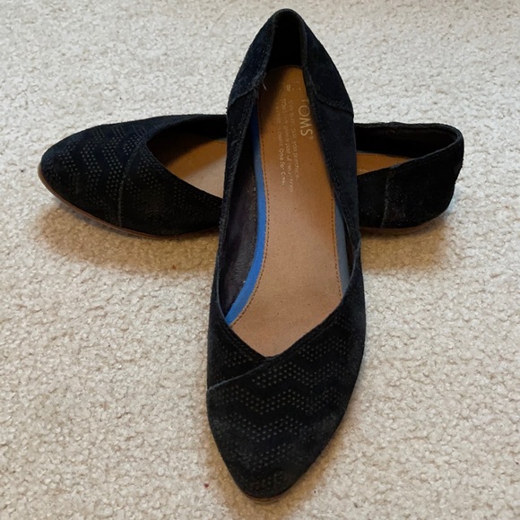 Toms Shoes - Toms leather pointed toe ballet flats